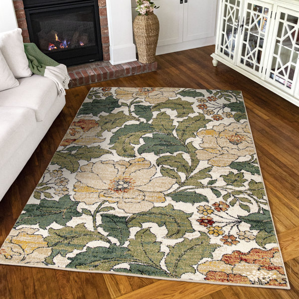 Wildon Home Adoni Floral Multi Stain Resistant Area Rug & Reviews Wayfair